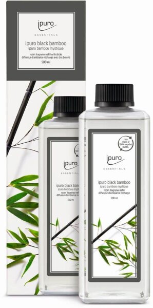 ipuro Raumduft-Nachfüller ESSENTIALS black bamboo herb 500 ml, 1 St.