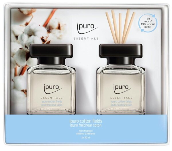 ipuro Raumduft ESSENTIALS cotton fields blumig 2x 50 ml, 2 St.  ( IFC5090 )