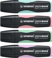 STABILO GREEN BOSS Pastell Textmarker farbsortiert, 4 St.