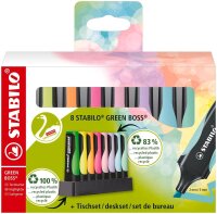 STABILO GREEN BOSS Pastell Textmarker farbsortiert, 8 St.