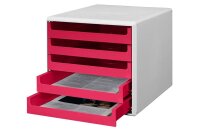 M&M Schubladenbox  sunset-red 30050960, DIN A4 mit 5 Schubladen, 1 St.