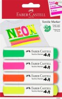 FABER-CASTELL Neon Textilmarker farbsortiert 1,0 - 5,0...