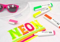 FABER-CASTELL Neon Textilmarker farbsortiert 1,0 - 5,0 mm, 4 St.  ( 159591 )