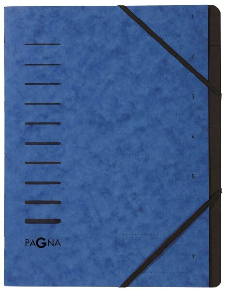 PAGNA Ordnungsmappe 7 Fächer blau, 1 St.