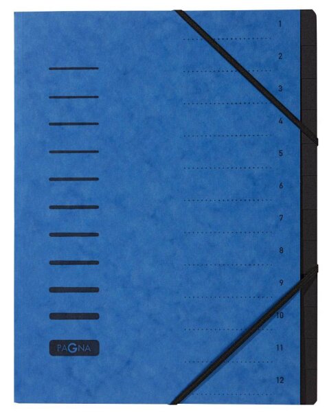 PAGNA Ordnungsmappe Ordnungsmappen 12 Fächer blau, 1 St.