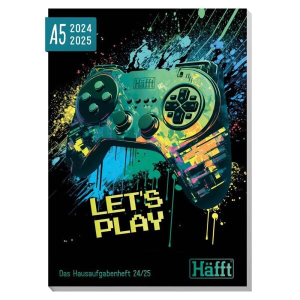 Häfft® Verlag Hausaufgabenheft Let´s play liniert DIN A5 ohne Rand, 112 Blatt  ( 8339-3 )