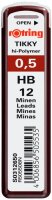 rotring Feinminen-Bleistiftminen schwarz HB 0,5 mm, 12 St.