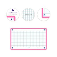 OXFORD Karteikarten FLASH 2.0 DIN A7 weiß, fuchsia kariert, 80 St.