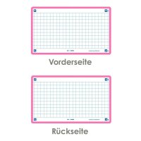 OXFORD Karteikarten FLASH 2.0 DIN A7 weiß, fuchsia kariert, 80 St.
