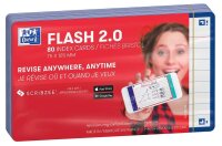 OXFORD Karteikarten FLASH 2.0 DIN A7 weiß, blau...