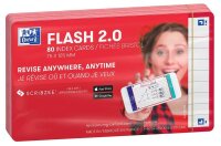 OXFORD Karteikarten FLASH 2.0 DIN A7 weiß, rot...