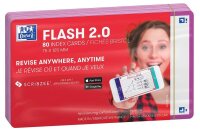 OXFORD Karteikarten FLASH 2.0 DIN A7 weiß, lila...