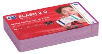 OXFORD Karteikarten FLASH 2.0 DIN A7 weiß, lila blanko, 80 St.