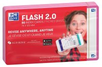 OXFORD Karteikarten FLASH 2.0 DIN A7 weiß, fuchsia...