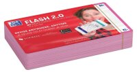 OXFORD Karteikarten FLASH 2.0 DIN A7 weiß, fuchsia blanko, 80 St.