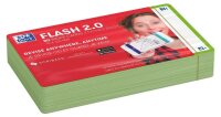 OXFORD Karteikarten FLASH 2.0 DIN A7 weiß, grün blanko, 80 St.