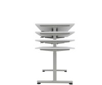HAMMERBACHER XMST12 elektrisch höhenverstellbarer Schreibtisch buche rechteckig, T-Fuß-Gestell silber 120,0 x 80,0 cm