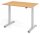 HAMMERBACHER XMST12 elektrisch höhenverstellbarer Schreibtisch buche rechteckig, T-Fuß-Gestell silber 120,0 x 80,0 cm