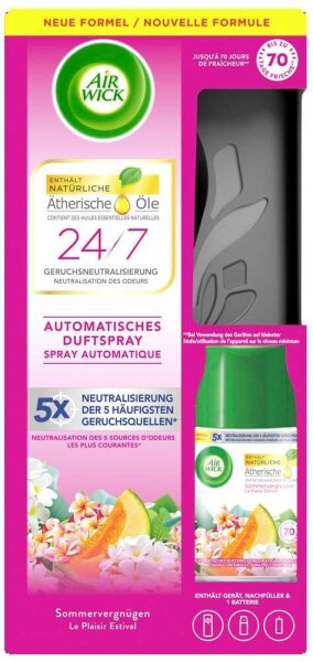 AIRWICK Duftspender Freshmatic Max Sommervergnügen fruchtig 250 ml, 1 Set