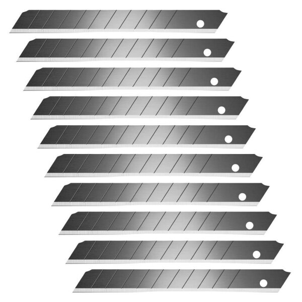 Hansa Cuttermesser-Klingen Ersatzklingen schwarz 9 mm, 10 St.