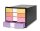 HAN Schubladenbox IMPULS  gelb, orange, rosa, lila 1012-139D, DIN A4 mit 4 Schubladen, 1 St.