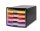 HAN Schubladenbox IMPULS  gelb, orange, rosa, lila 1013-139D, DIN A4 mit 4 Schubladen, 1 St.