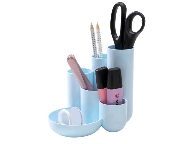 HAN Schreibtisch-Organizer CAMPUS pastellblau Polystyrol 6 Fächer 13,1 x 15,4 x 13,7 cm