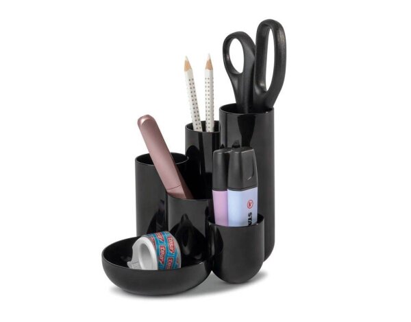 HAN Schreibtisch-Organizer CAMPUS schwarz Polystyrol 6 Fächer 13,1 x 15,4 x 13,7 cm