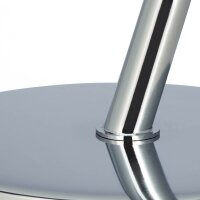 relaxdays Beistelltisch rund Glas silber 45,0 x 45,0 x 52,0 cm, 1 St.