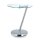 relaxdays Beistelltisch rund Glas silber 45,0 x 45,0 x 52,0 cm, 1 St.