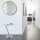 relaxdays Beistelltisch rund Glas silber 45,0 x 45,0 x 52,0 cm, 1 St.