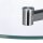 relaxdays Beistelltisch rund Glas silber 45,0 x 45,0 x 52,0 cm, 1 St.