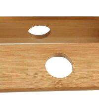 relaxdays Klapphocker natur 2x 2 Sprossen, H: 31,5 cm