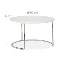 relaxdays Beistelltische-Set rund MDF-Platte weiß,...