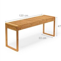 relaxdays Sitzbank 10019025_0 braun Holz 120,0 cm