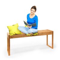 relaxdays Sitzbank 10019025_0 braun Holz 120,0 cm