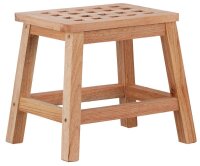 relaxdays Tritthocker natur, H: 25,5 cm