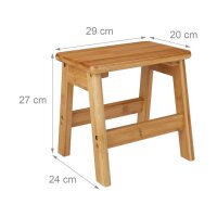 relaxdays Tritthocker RUSTICO natur, H: 27,0 cm