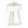 relaxdays Beistelltisch rund Holz weiß 38,0 x 38,0 x 50,0 cm, 1 St.
