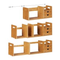 relaxdays Schreibtisch-Organizer braun 80,5 x 19,0 x 21,0 cm, 1 St.