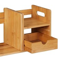 relaxdays Schreibtisch-Organizer braun 80,5 x 19,0 x 21,0 cm, 1 St.