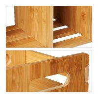 relaxdays Schreibtisch-Organizer braun 80,5 x 19,0 x 21,0 cm, 1 St.