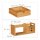 relaxdays Schreibtisch-Organizer braun 80,5 x 19,0 x 21,0 cm, 1 St.
