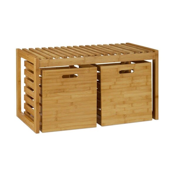 relaxdays Schuhbank 10024979_0 braun Holz 80,0 cm  ( 10024979_0 )