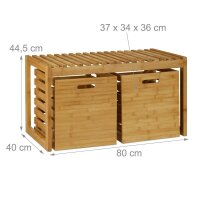 relaxdays Schuhbank 10024979_0 braun Holz 80,0 cm