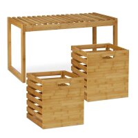 relaxdays Schuhbank 10024979_0 braun Holz 80,0 cm