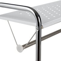 relaxdays Küchen-Organizer weiß, silber 94,0 x 23,0 x 32,0 cm, 1 St.