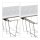 relaxdays Küchen-Organizer weiß, silber 94,0 x 23,0 x 32,0 cm, 1 St.