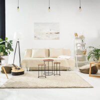 relaxdays Beistelltische-Set rund Holz braun, 3 St.