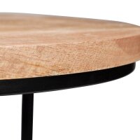 relaxdays Beistelltische-Set rund Holz braun, 3 St.